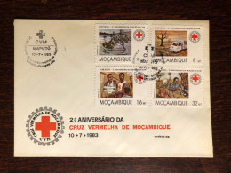 MOZAMBIQUE FDC COVER 1983 YEAR RED CROSS HEALTH MEDICINE - Mozambique