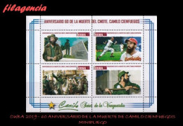 CUBA MINT. 2019-32 60 ANIVERSARIO DE LA MUERTE DE CAMILO CIENGUEGOS. HOJA BLOQUE - Ungebraucht