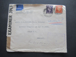 GB Mit Perfin 1941 POW Kriegsgefangenenpost Mit Zensurstreifen Opened By Examiner 3913 Hemer Lazarett Oflag XC VI - Storia Postale