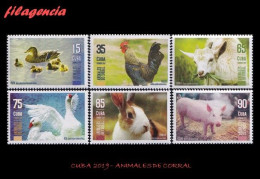 CUBA MINT. 2019-33 FAUNA. ANIMALES DE CORRAL - Unused Stamps