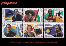 CUBA MINT. 2019-39 XII CAMPEONATO NACIONAL DE FILATELIA. PERSONALIDADES MUNDIALES DEL SIGLO XX - Ongebruikt