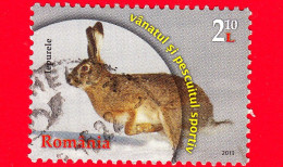 ROMANIA - Usato - 2013 - Lepre Europea - Hare - Caccia - Hunting - 2,10 L - Oblitérés