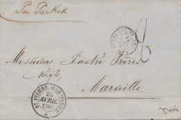 French Colonies: Martinique - St. Pierre 1864 To Marseille - Other & Unclassified