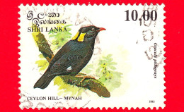 SRI LANKA - Usato - 1993 - Uccelli - Cornacchia - Bird - Gracula Ptilogenys - 10.00 - Sri Lanka (Ceylon) (1948-...)