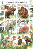 A 991 - 994 Czech Rep. Nature Protection: Zoological Gardens III 2018 Elephant Orangutan Bear Hippo Kiwi Giraffe Frog - Nuevos