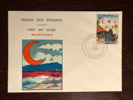 MAURITANIE MAURITANIA FDC COVER 1980 YEAR RED CRESCENT RED CROSS HEALTH MEDICINE STAMPS - Mauritanie (1960-...)