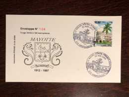 MAYOTTE  FDC CARD 1997 YEAR HOSPITAL HEALTH MEDICINE STAMPS - Briefe U. Dokumente