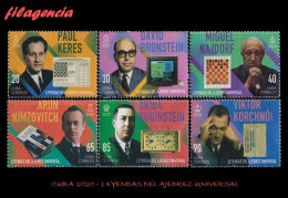 CUBA MINT. 2020-21 LEYENDAS DEL AJEDREZ MUNDIAL - Unused Stamps