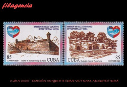 CUBA MINT. 2020-22 EMISIÓN CONJUNTA CUBA-VIETNAM. ARQUITECTURA - Nuevos