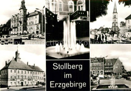 72965549 Stollberg Erzgebirge Rathaus Fontaene Hauptmarkt Kirche Schule Stollber - Stollberg (Erzgeb.)