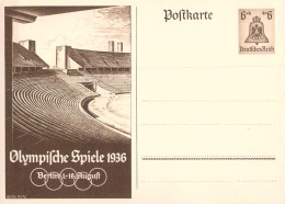 Germany 1936 Postal Stationary Olympic Games In Berlin - Mint. Two Minor Stain Spots On Backside. Weight 0,04 Kg - Estate 1936: Berlino