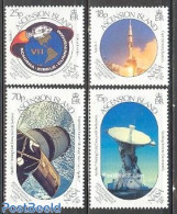 Ascension 1989 First Manned Space Flight 20th Anniversary 4v, Mint NH, Transport - Space Exploration - Ascension