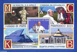 Vatican 2023 Pope's Travels S/s, Mint NH, Religion - Pope - Nuovi