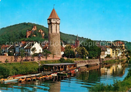 72961114 Wertheim Main Partie Am Fluss Bootsanleger Turm Burg Bestenheid - Wertheim