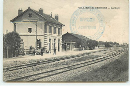 VILLIERS-SAINT-GEORGES - La Gare - Cachet Service Des Subsistances Militaires Officier Acheteur - Villiers Saint Georges