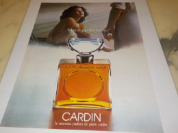 ANCIENNE  PUBLICITE  PARFUM CARDIN DE PIERRE CARDIN 1976 - Pubblicitari