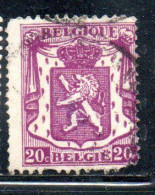 BELGIQUE BELGIE BELGIO BELGIUM 1935 1941 COAT OF ARMS LION 20c USED OBLITERE' USATO - Usados