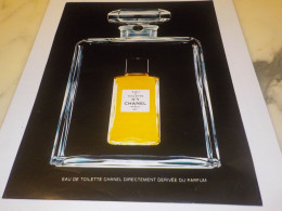 ANCIENNE  PUBLICITE EAU DE TOILETTE N 5 DE CHANEL 1973 - Other & Unclassified