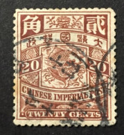 1912 /06 China  - Jumping Carp Coiling Dragon - 20c  -  Used - Oblitérés