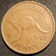 AUSTRALIE - AUSTRALIA - 1 PENNY 1942 • - George VI - KM 36 - ( Kangourou ) - Penny