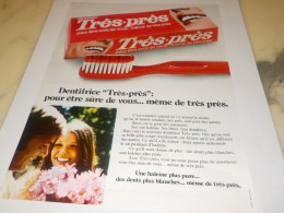 ANCIENNE  PUBLICITE DENTIFRICE TRES PRES 1972 - Other & Unclassified