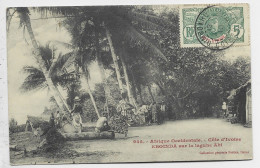 COTE D'IVOIRE 5C FAIDHERBE AU RECTO CARTE EBOINDA OBL DIMBOKRO 1910 - Briefe U. Dokumente