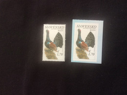 SK 2021 La Paire Dentelé Et Auto Adhésif Europa Le Grand Tétras Coq De Bruyère Western Capercaillie - Unused Stamps