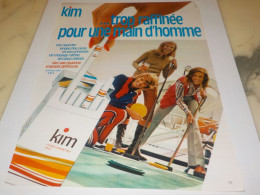 ANCIENNE PUBLICITE  TROP RAFFINEE POUR UN HOMME CIGARETTE KIM  1975 - Andere & Zonder Classificatie