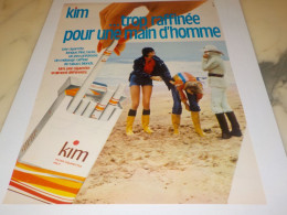 ANCIENNE PUBLICITE  TROP RAFFINEE POUR UN HOMME CIGARETTE KIM  1975 - Andere & Zonder Classificatie