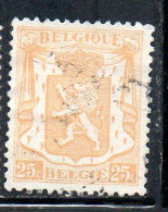 BELGIQUE BELGIE BELGIO BELGIUM 1935 1948 1946 COAT OF ARMS LION 25c USED OBLITERE' USATO - Usados