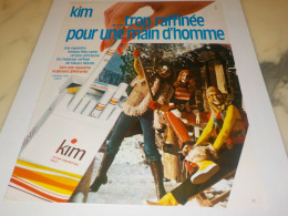 ANCIENNE PUBLICITE  TROP RAFFINEE POUR UN HOMME CIGARETTE KIM  1975 - Sonstige & Ohne Zuordnung