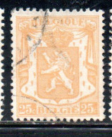 BELGIQUE BELGIE BELGIO BELGIUM 1935 1948 1946 COAT OF ARMS LION 25c USED OBLITERE' USATO - Usados