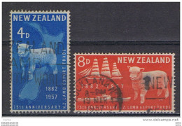 NEW  ZEALAND:  1957  MEAT  EXPORT  -  KOMPLET  SET  2  USED  STAMPS  -  YV/TELL. 359/60 - Usati