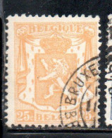 BELGIQUE BELGIE BELGIO BELGIUM 1935 1948 1946 COAT OF ARMS LION 25c USED OBLITERE' USATO - Usados