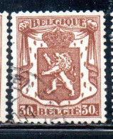 BELGIQUE BELGIE BELGIO BELGIUM 1935 1948 COAT OF ARMS LION 30c USED OBLITERE' USATO - Usados