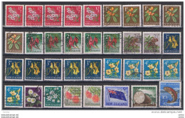 NEW  ZEALAND:  1960/62  LOT  35  USED  REP.  STAMPS  -  YV/TELL. 384/93 - Gebruikt