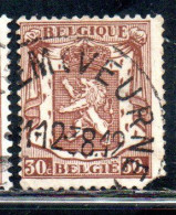 BELGIQUE BELGIE BELGIO BELGIUM 1935 1948 COAT OF ARMS LION 30c USED OBLITERE' USATO - Usados