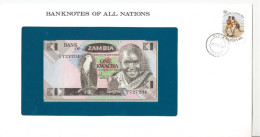 Zambia - 1 Kwacha 1980 - 1988 UNC Banknotes Of All Nations In The Envelope Lemberg-Zp - Zambia