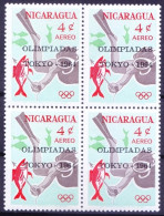 Nicaragua 1964 MNH Blk, Scuba Diving With Overprint, Fishes Olympic Sports - Zomer 1964: Tokyo