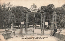 FRANCE - Nîmes - Vue De L'entrée Du Jardin De La Fontaine Sur Le Boulevard De La République - Carte Postale Ancienne - Nîmes
