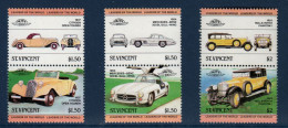 Saint Vincent, Yv 686 à 691, Mi 668 à 673, SG 731a à 735a, Citroën, Mercedes, Rolls Royce, - St.Vincent (1979-...)