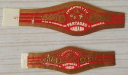 J12 Lot Bagues De Cigares  Cifuntes Partagas  2 Pièces - Bagues De Cigares