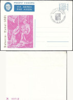 Andorre 1984- Andorre Espagnole - Entier Postal Sur Lettre -Vegueria Episcopal . Theme: Noël .... (EB) DC-12477 - Gebruikt