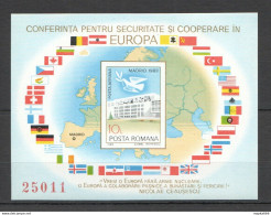 Rm218 Imperf 1983 Romania Flags Cooperation In Europe Bl196 Michel 25 Euro Mnh - Stamps