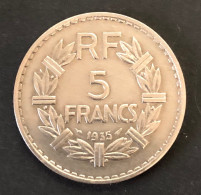 5 Francs - 1935 - Paris - TTB+ - Nickel - KM:888 - 5 Francs