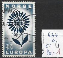 NORVEGE 477 Oblitéré Côte 4 € - Used Stamps