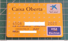 SPAIN CREDIT CARD CAIXA OBERTA - Tarjetas De Crédito (caducidad Min 10 Años)