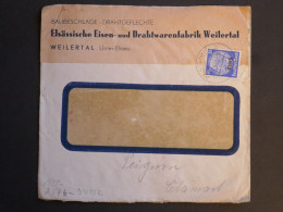 DJ 21 ALSACE BELLE LETTRE FENETRE CENSUREE 1941 WEILERTAL A CLAMART  ++SURCHARGE ELSASS ++ - Covers & Documents