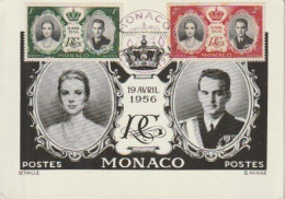 MONACO- PRINCE   &  PRINCESSE  EN  1956  -C P M  ( 24 / 2 / 154  ) - Usados