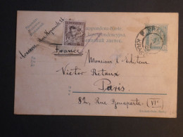 DJ 21 AUTRICHE  BELLE CARTE ENTIER  1905 KRAKAU  A PARIS FRANCE ++ AFF. INTERESSANT ++++ - Carte-Lettere